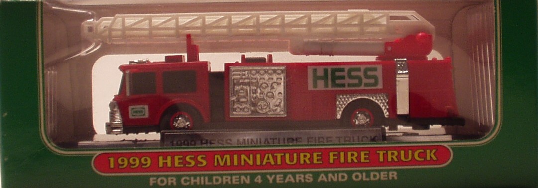 1999 hess miniature fire truck