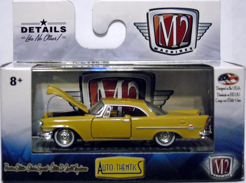 M2 Machines by M2 Collectible Auto-Thentics 1957 Chrysler 300C 10-20 Metallic Blue Details Like NO Other!